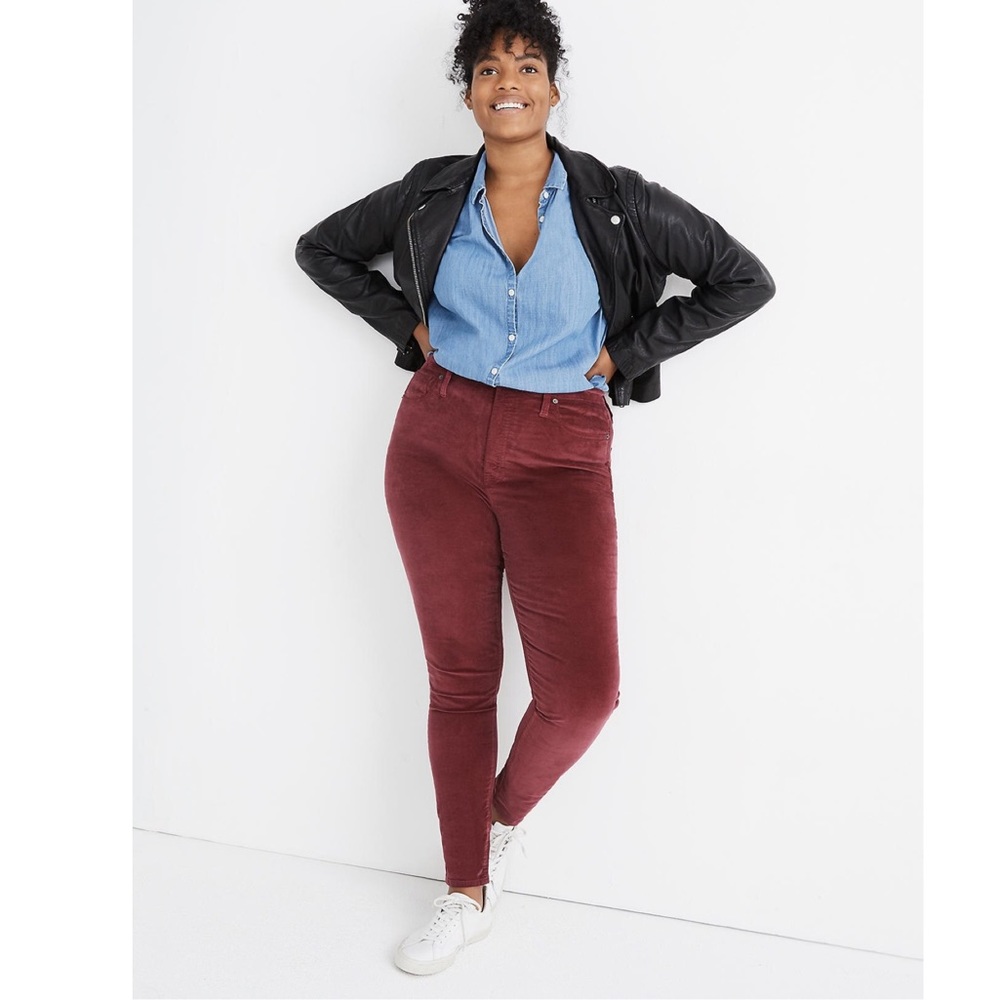 10" High-Rise Skinny Jeans: Stretch Velvet Edition